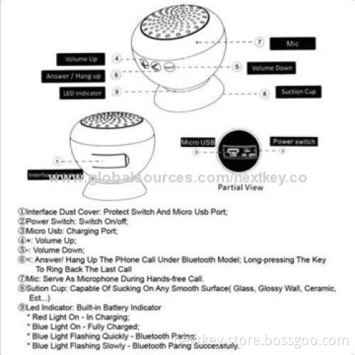 Legoo Bluetooth Speakers for Mobile Phones/MP3/MP4 Players, with Silicone MaterialNew